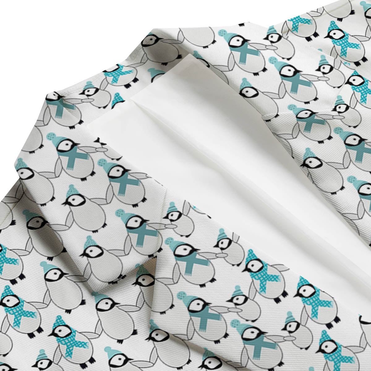 Penguin Emperor Cartoon Print Pattern Men's Blazer-grizzshop