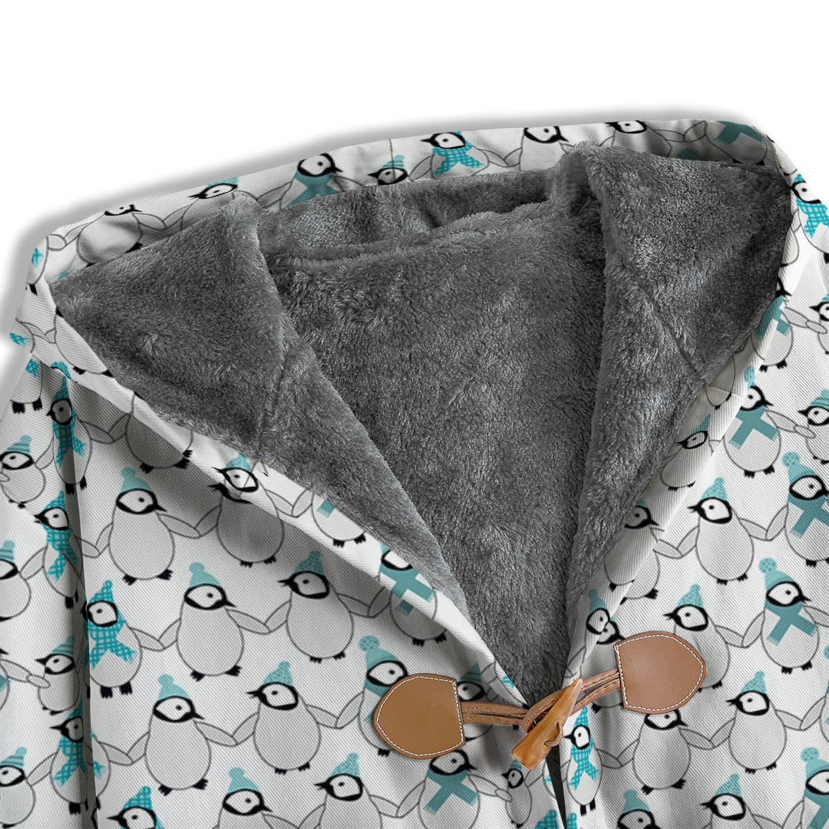 Penguin Emperor Cartoon Print Pattern Men's Windbreaker Jacket-grizzshop