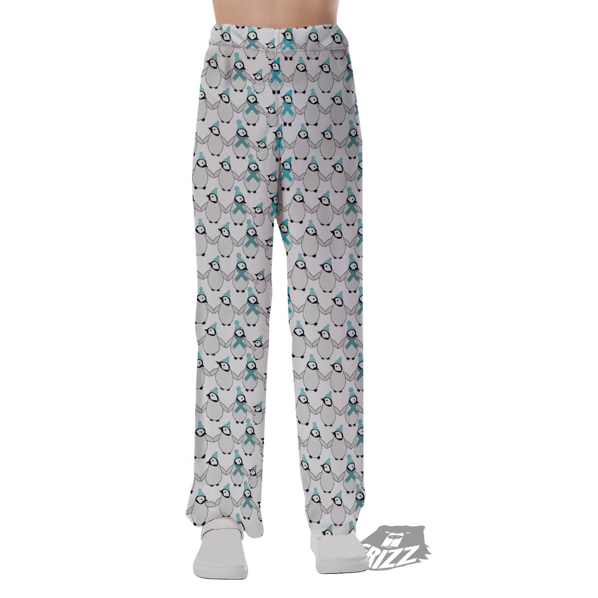 Penguin Emperor Cartoon Print Pattern Pajama Pants-grizzshop