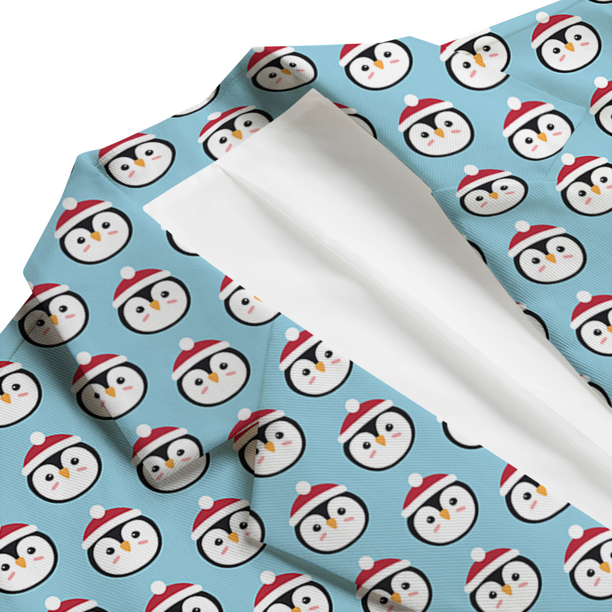 Penguin Face Cute Print Pattern Men's Blazer-grizzshop
