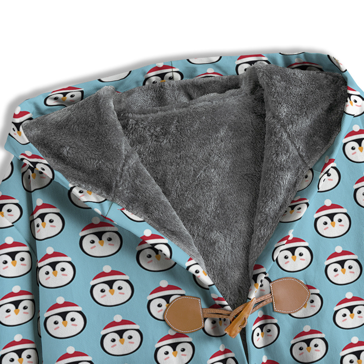 Penguin Face Cute Print Pattern Men's Windbreaker Jacket-grizzshop
