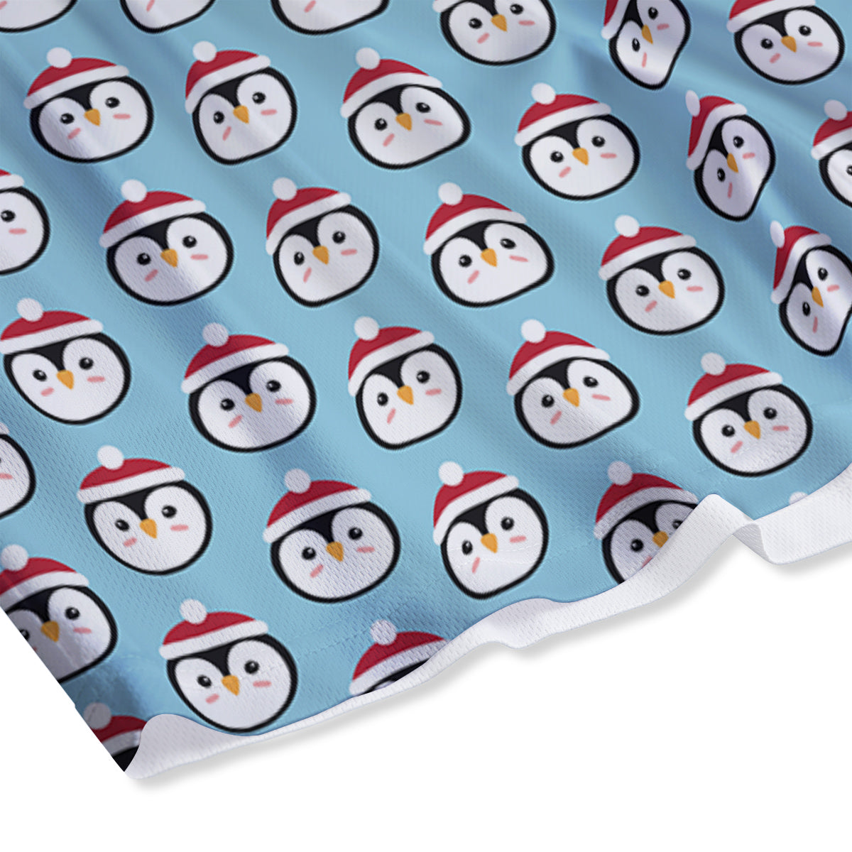 Penguin Face Cute Print Pattern Mesh Shorts