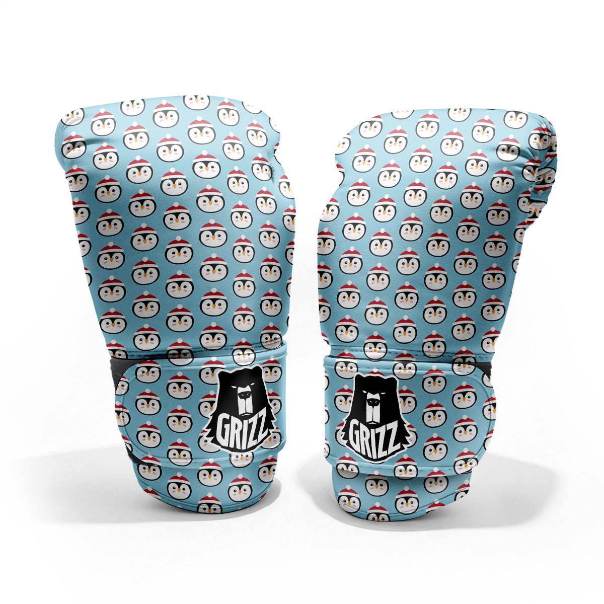 Penguin Face Cute Print Pattern Pro Boxing Glove