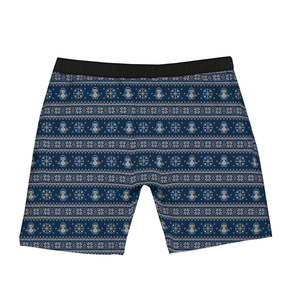Penguin Knitted Christmas Print Boxer Briefs-grizzshop