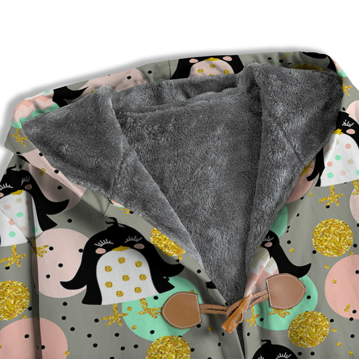 Penguin Pink Polka Print Pattern Men's Windbreaker Jacket-grizzshop