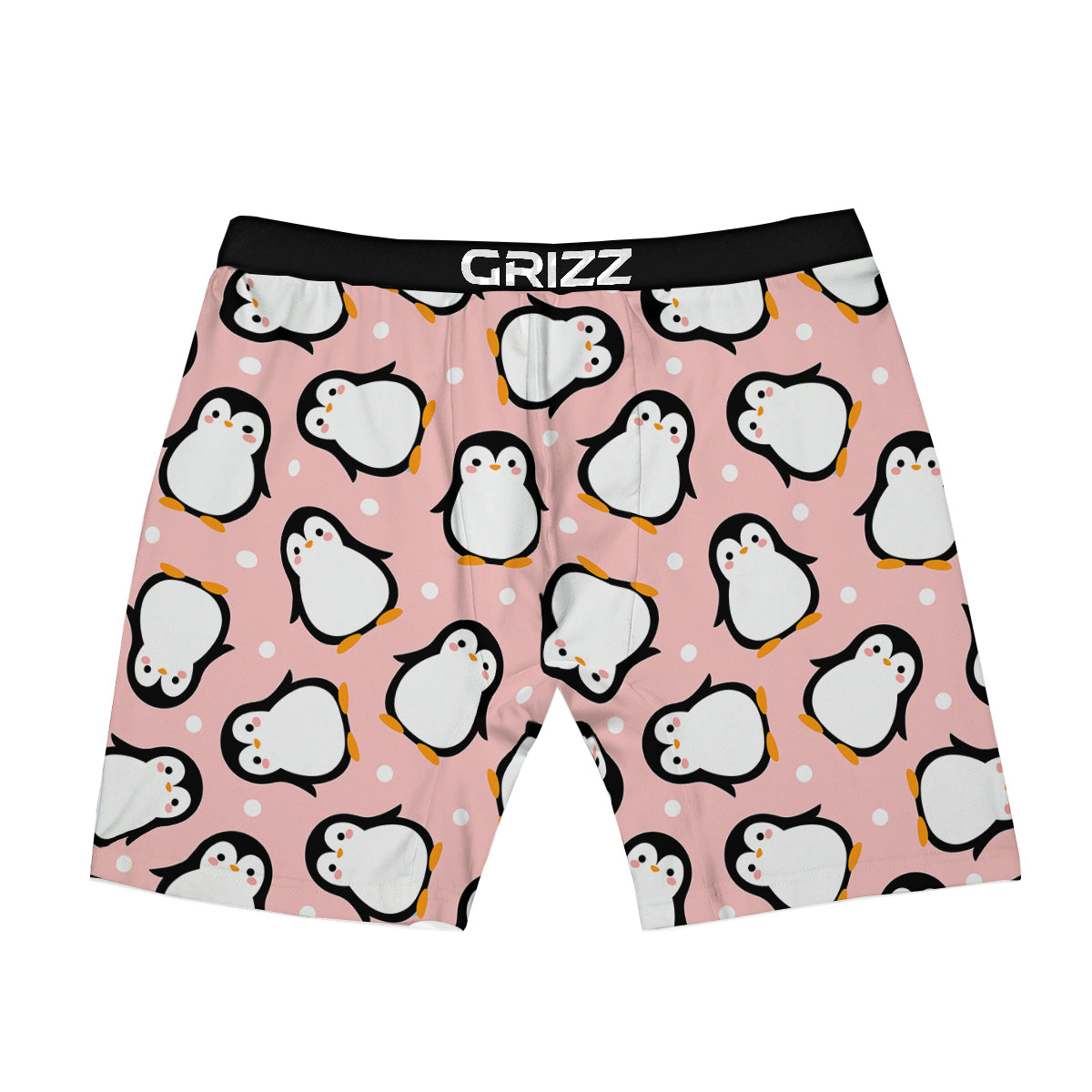 Penguin Xmas Print Pattern Boxer Briefs-grizzshop