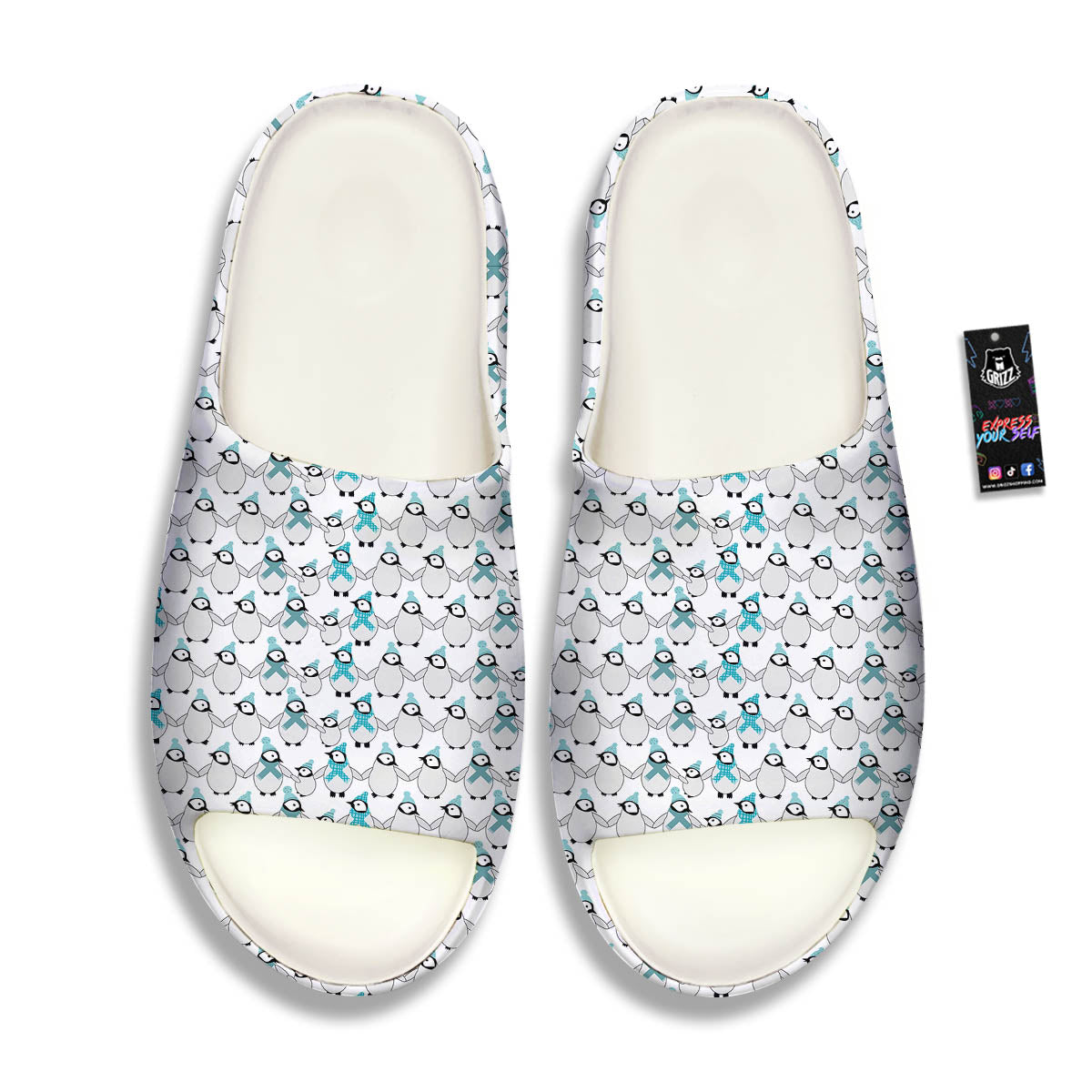 Penguin Emperor Cartoon Print Pattern Sandals-grizzshop