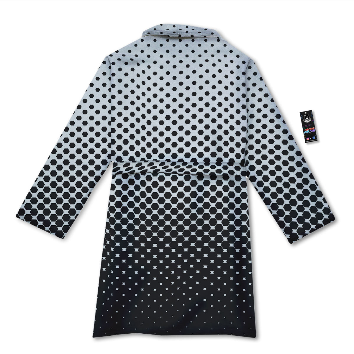 Pentagon Halftone Print Bathrobe-grizzshop