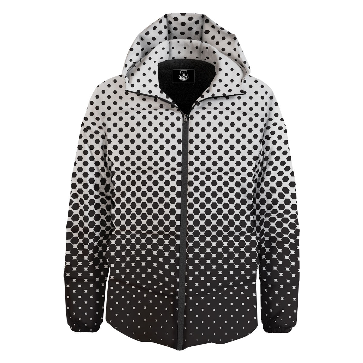 Pentagon Halftone Print Down Jacket-grizzshop