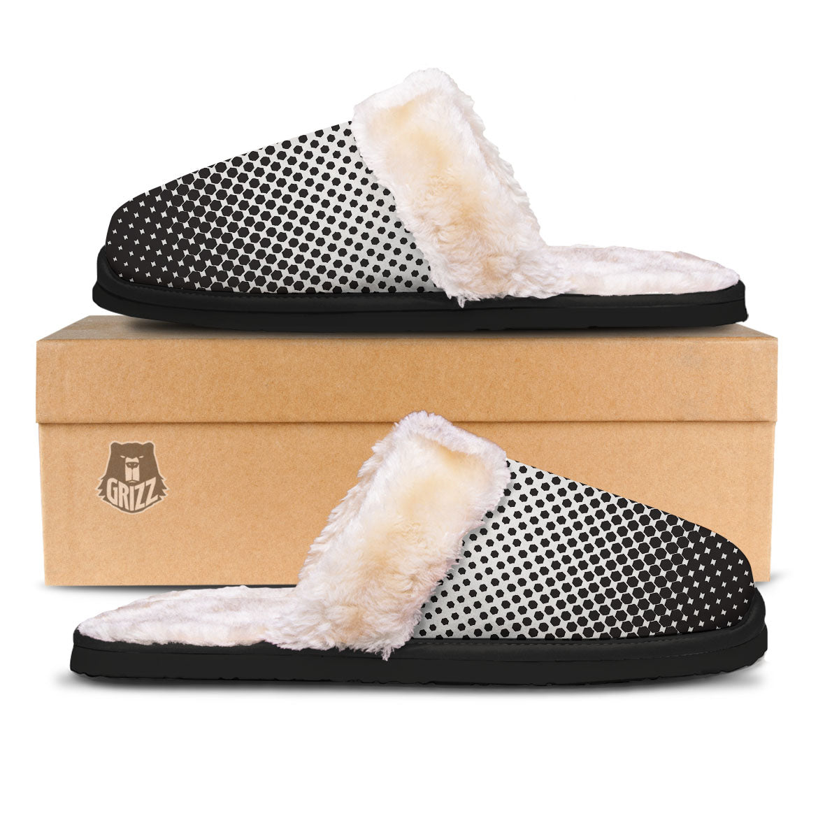 Pentagon Halftone Print Slippers-grizzshop