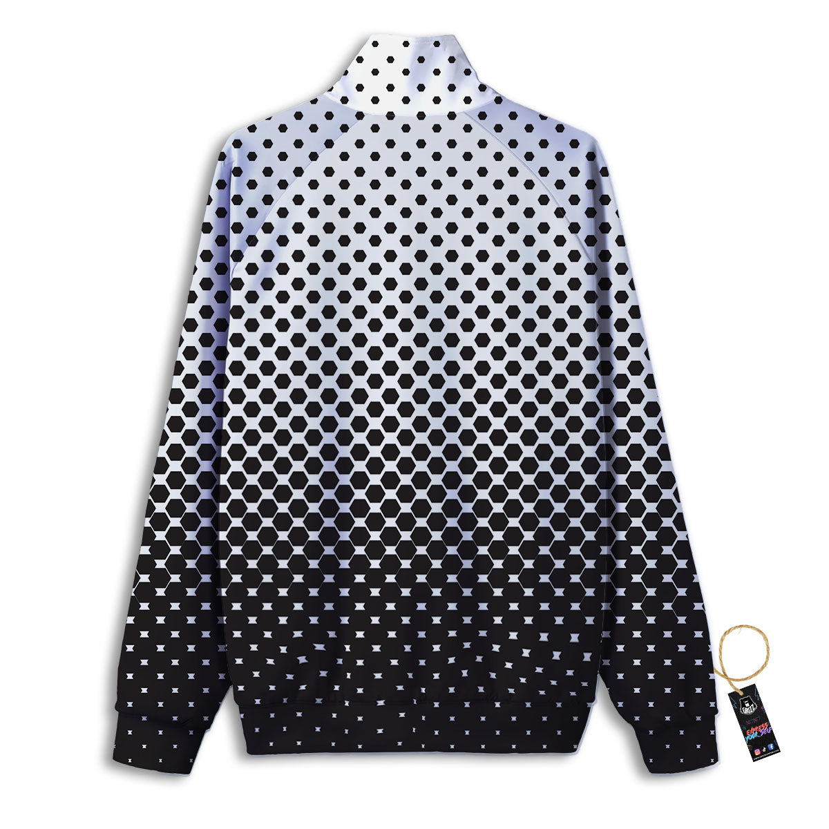 Pentagon Halftone Print Track Jacket-grizzshop