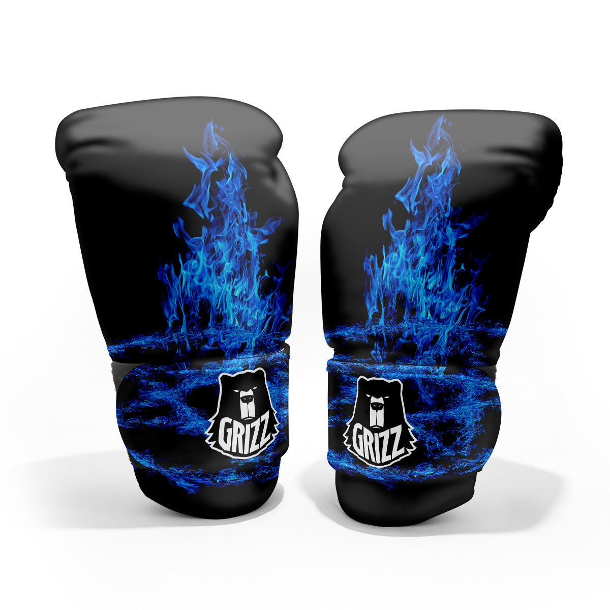 Pentagram Blue Flame Print Pro Boxing Glove