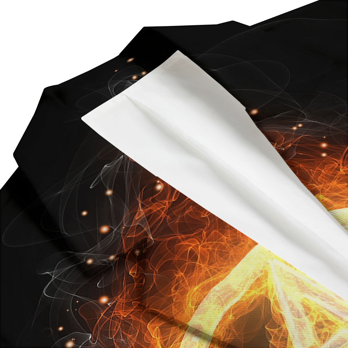 Pentagram Flame Print Men's Blazer-grizzshop