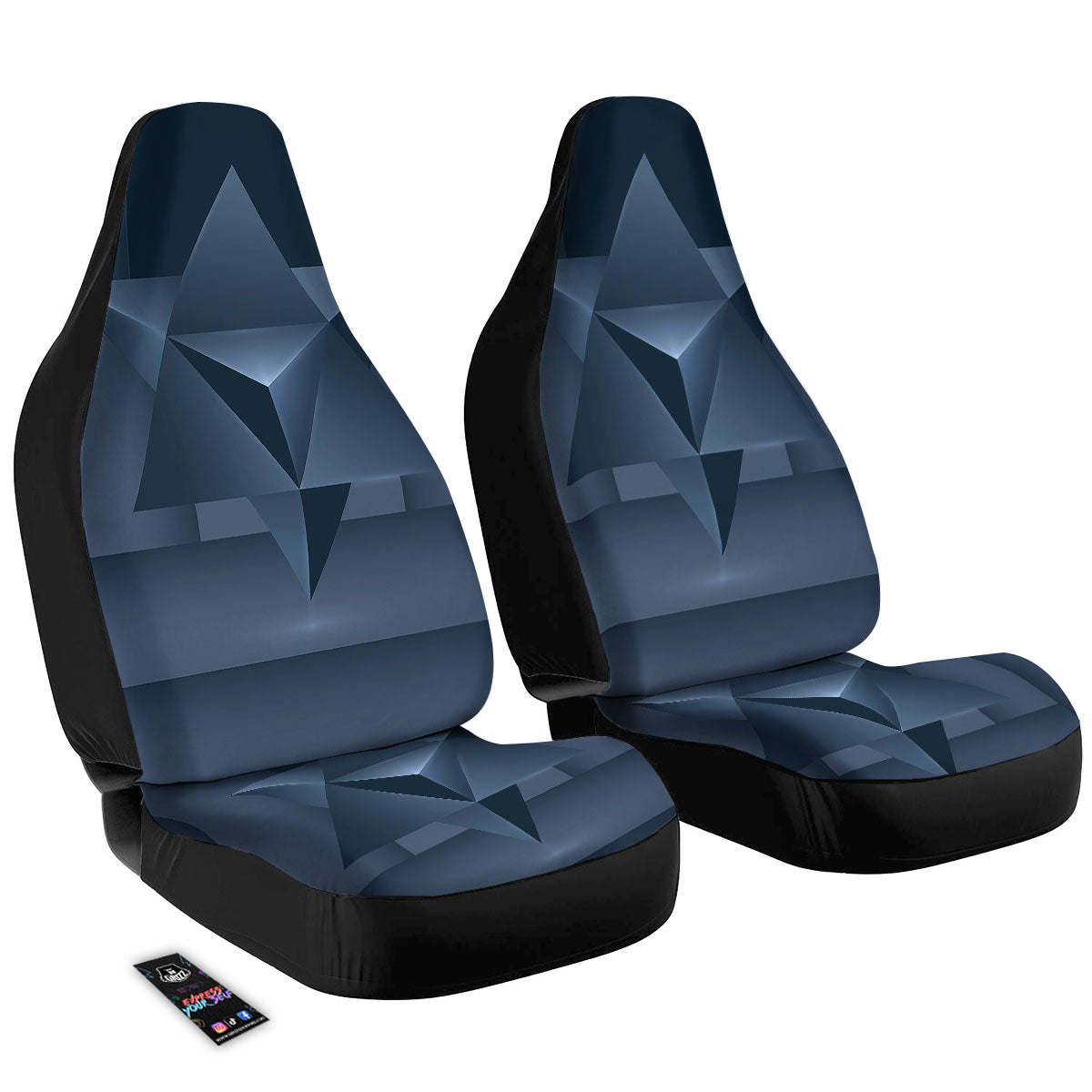 Pentagram Geometric Inverted Print Car Seat Covers-grizzshop