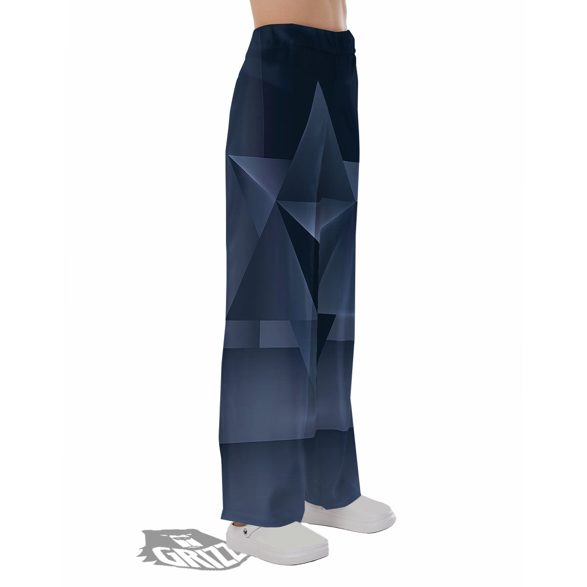 Pentagram Geometric Inverted Print Pajama Pants-grizzshop