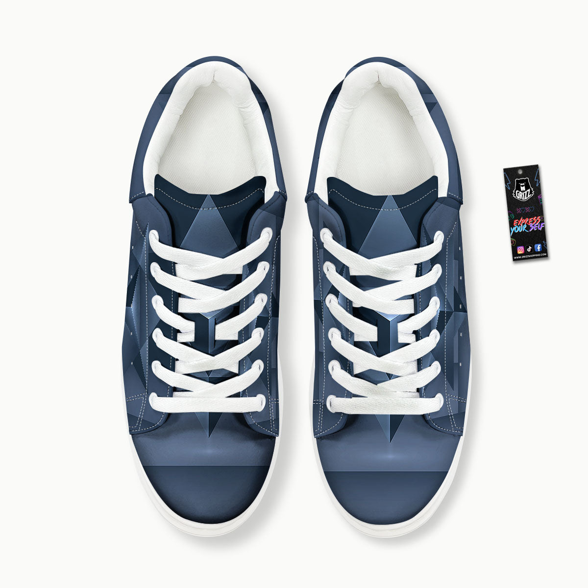 Pentagram Geometric Inverted Print Platform Shoes-grizzshop