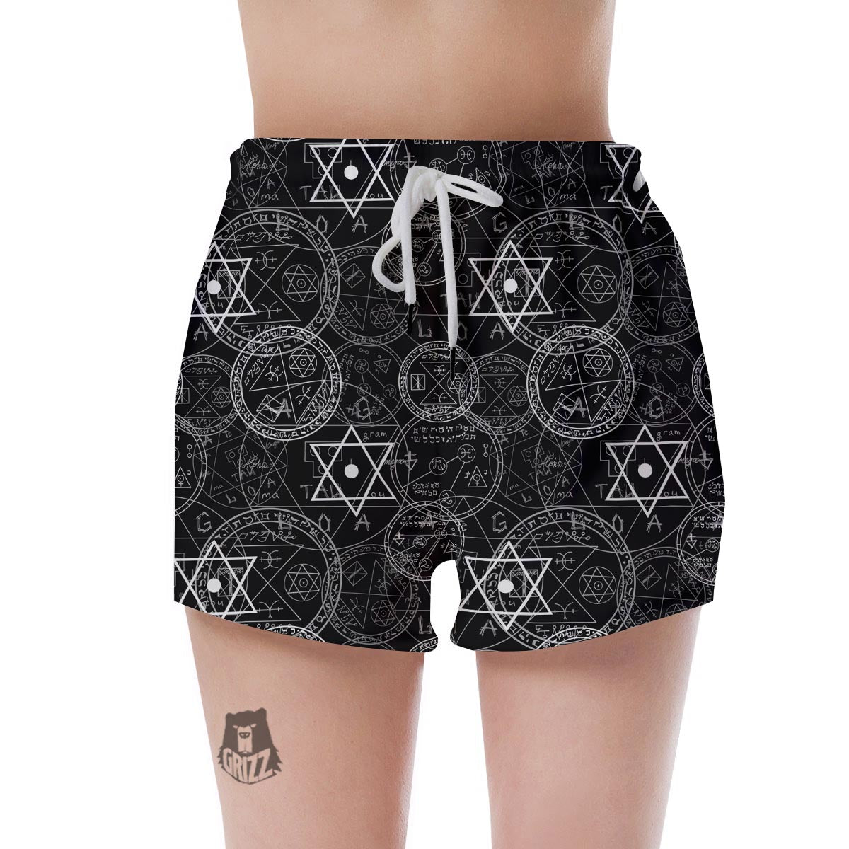 Pentagram Gothic Witch Women's Shorts-grizzshop