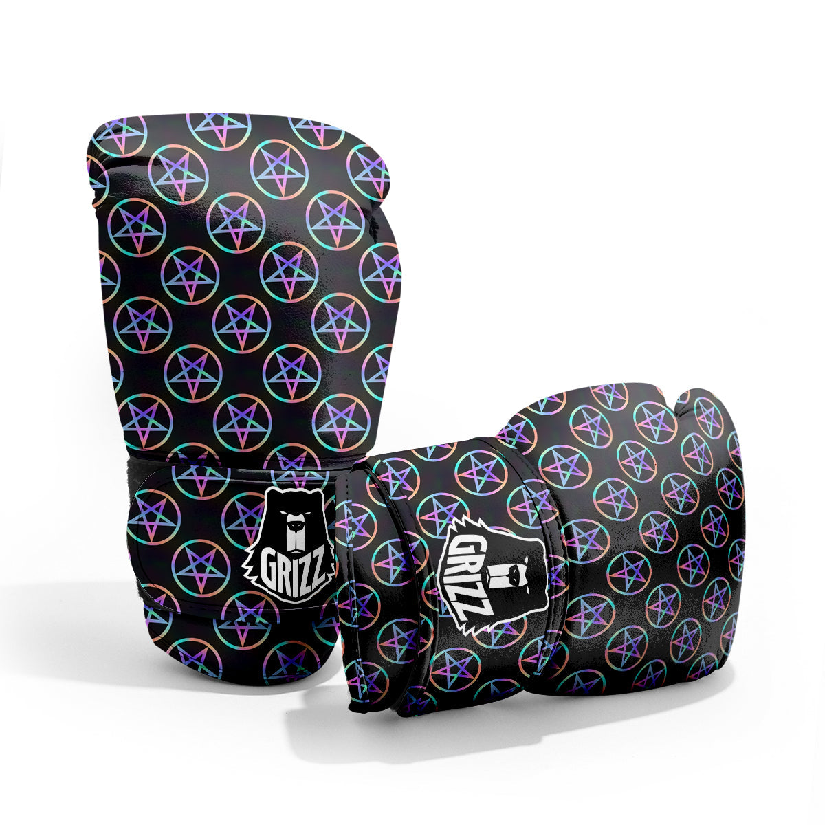 Pentagram Holographic Print Pattern Pro Boxing Glove