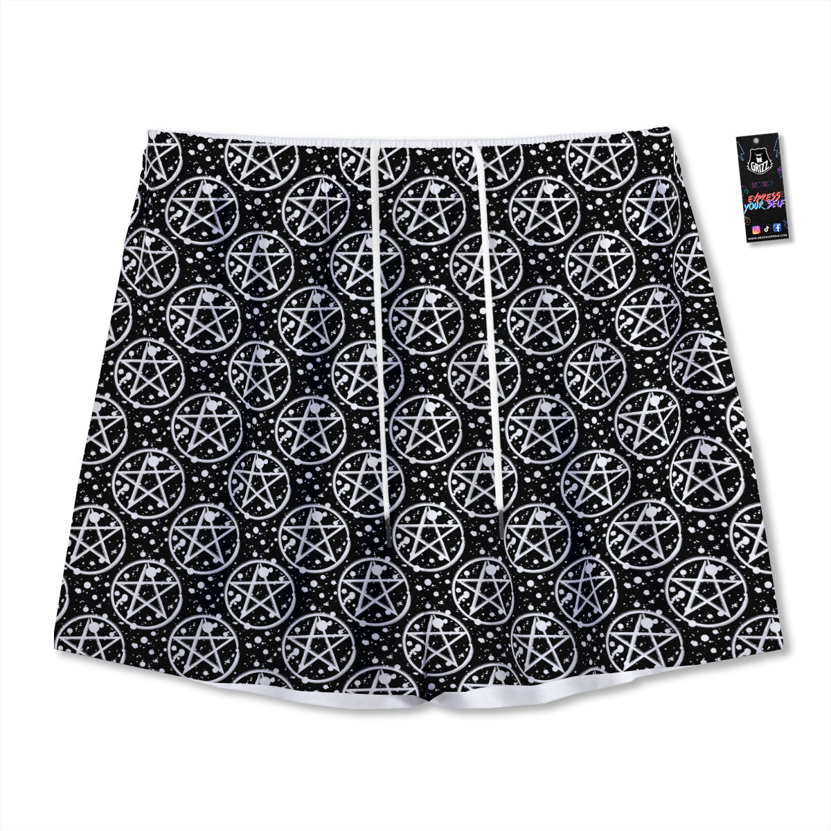 Pentagram Pentagram Magic Pattern Mesh Shorts