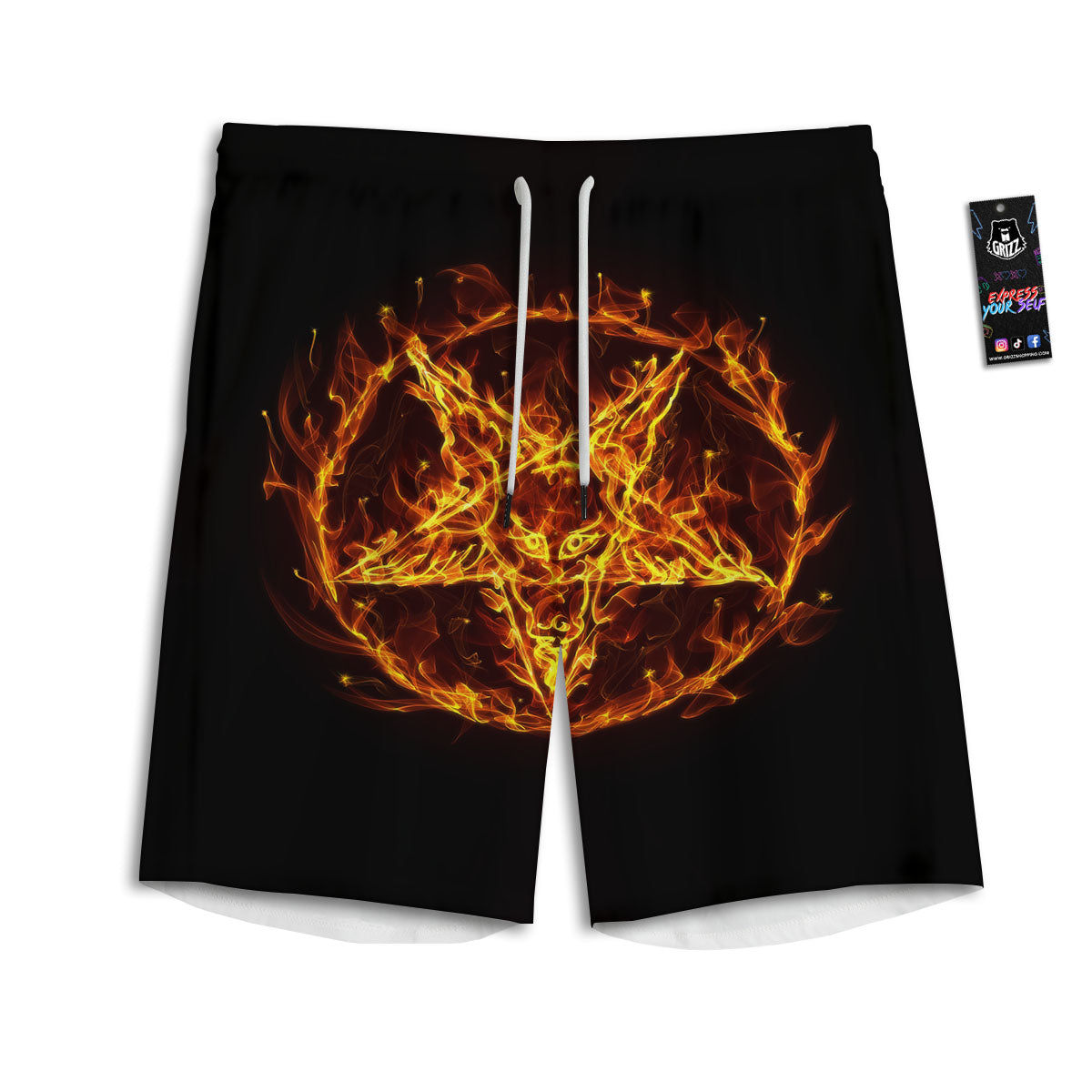Plumeria Flower Yellow And Pink Print Men's Athletic Shorts