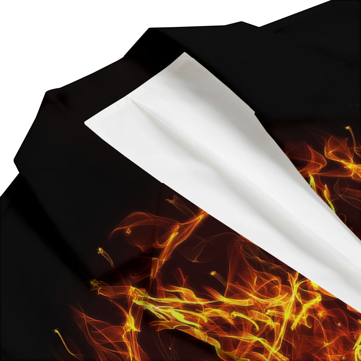 Pentagram Satanic Flame Print Men's Blazer-grizzshop
