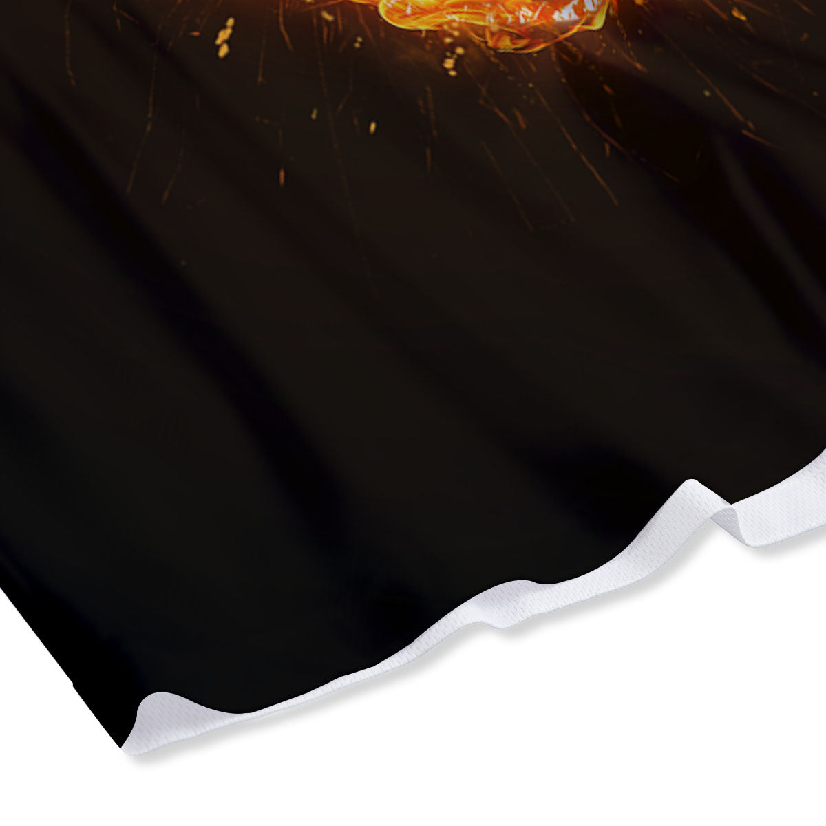 Pentagram Symbol Flaming Print Mesh Shorts