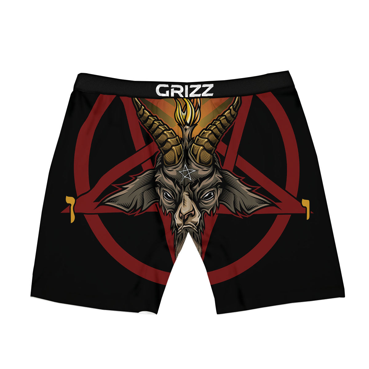 Pentagram Symbol Magic Print Boxer Briefs-grizzshop