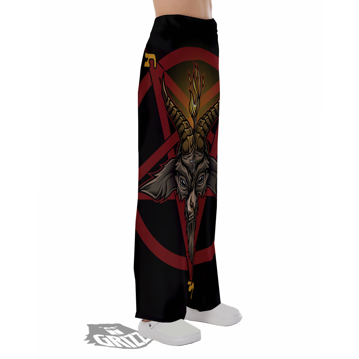 Pentagram Symbol Magic Print Pajama Pants-grizzshop