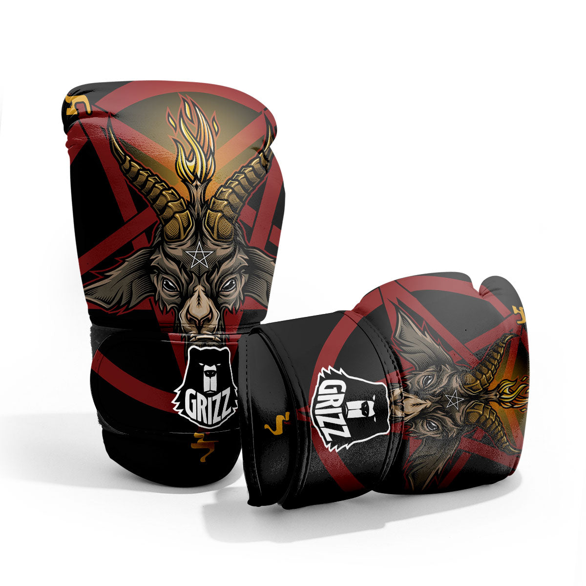 Pentagram Symbol Magic Print Pro Boxing Glove