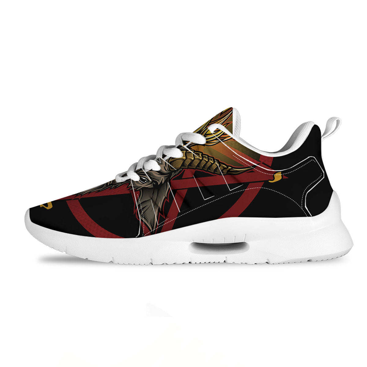 Pentagram Symbol Magic Print Tennis Shoes-grizzshop