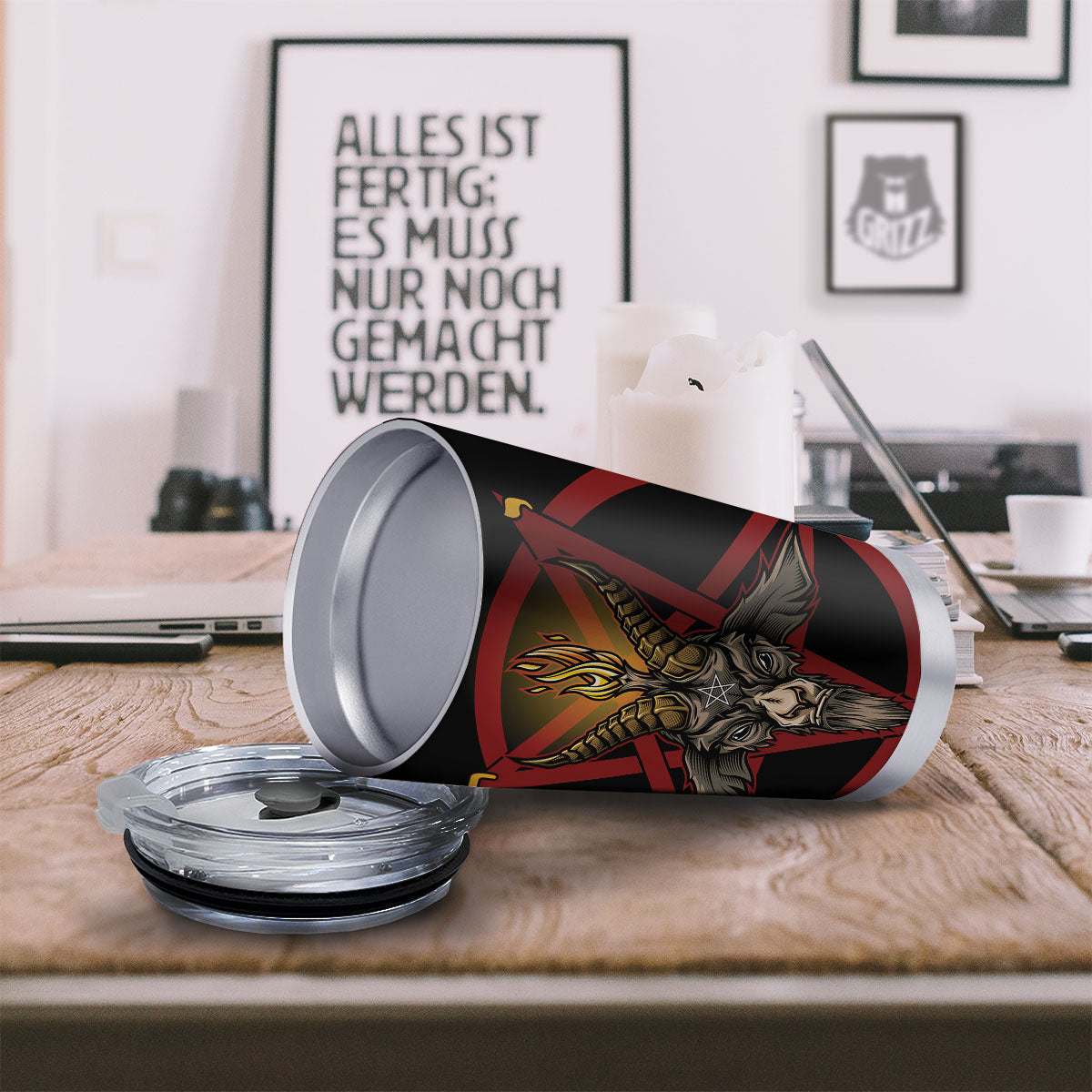 Pentagram Symbol Magic Print Tumbler-grizzshop