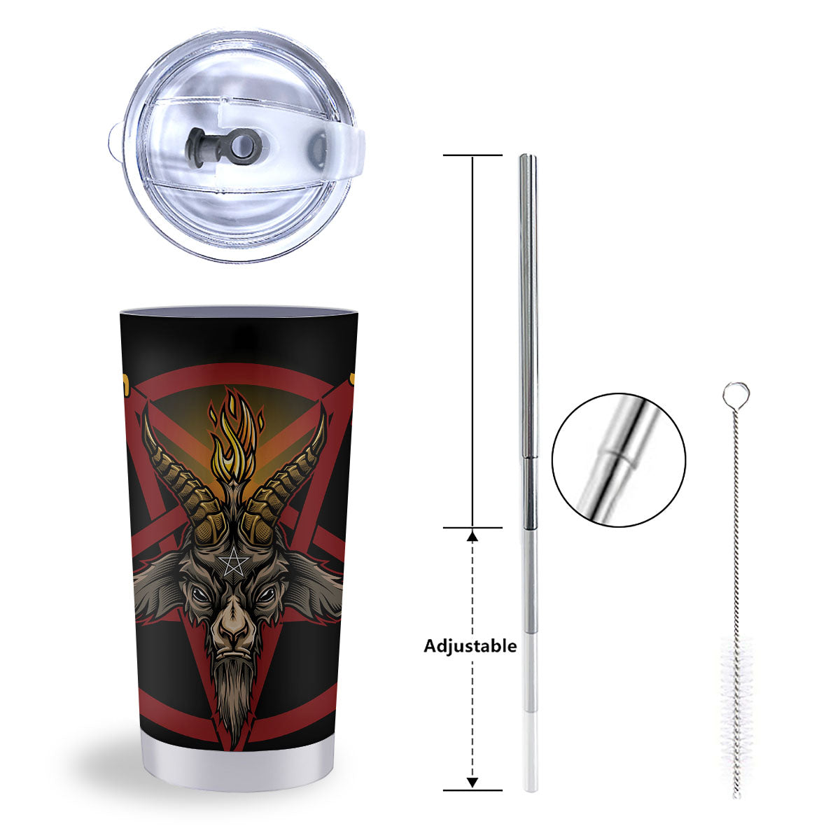 Pentagram Symbol Magic Print Tumbler-grizzshop