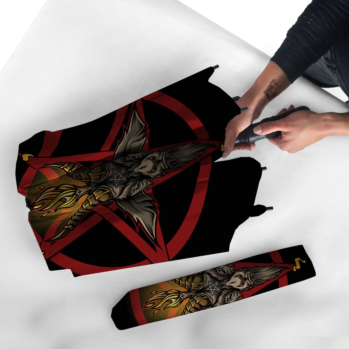 Pentagram Symbol Magic Print Umbrella-grizzshop