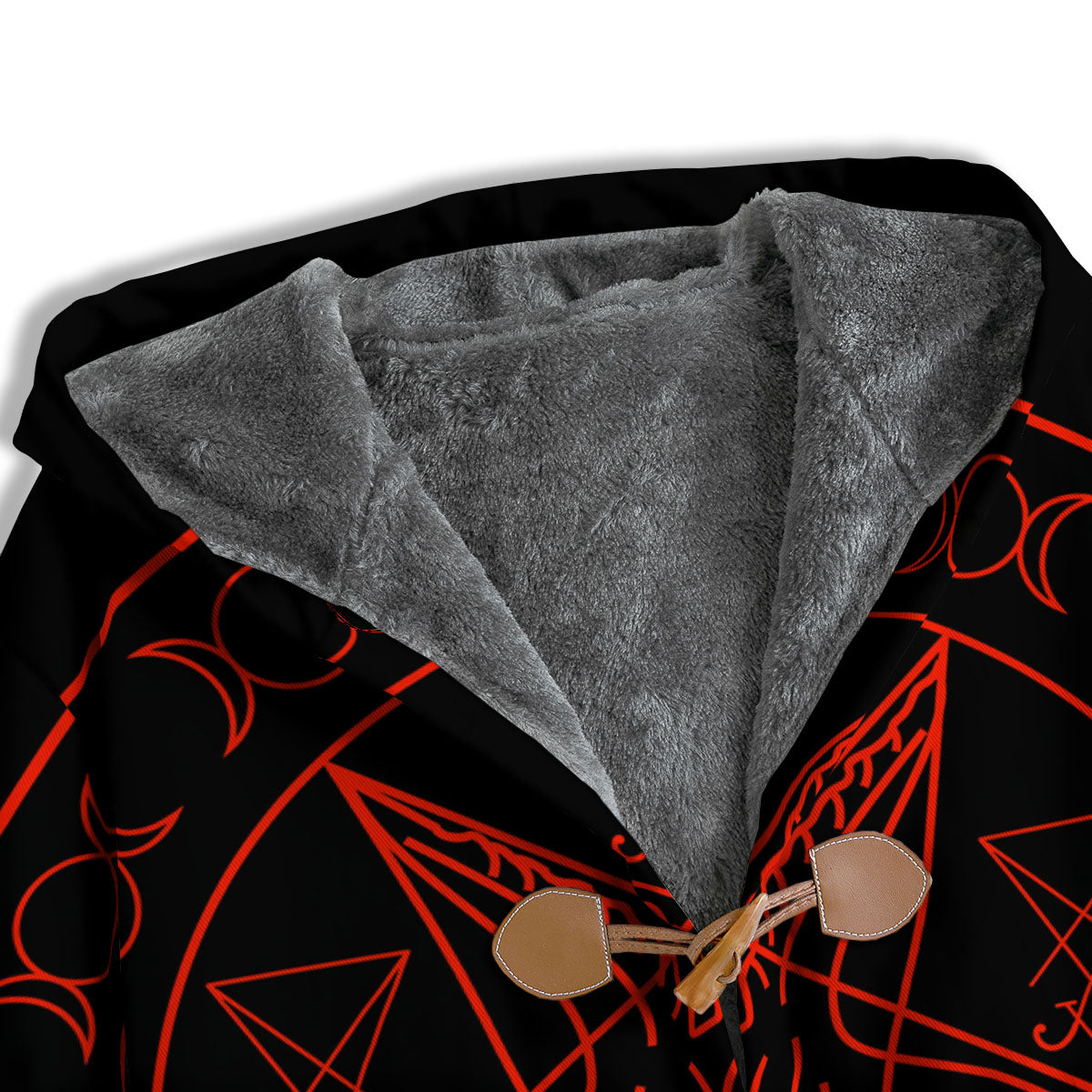 Pentagram Symbol Red Satanic Print Men's Windbreaker Jacket-grizzshop