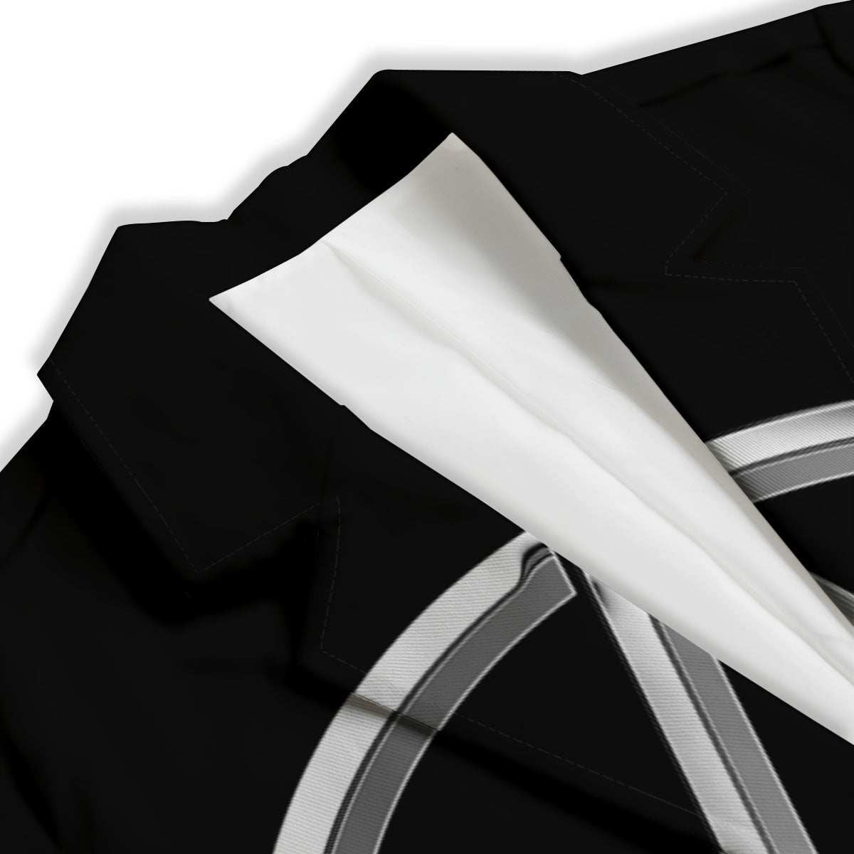 Pentagram Symbol White And Black Print Women's Blazer-grizzshop