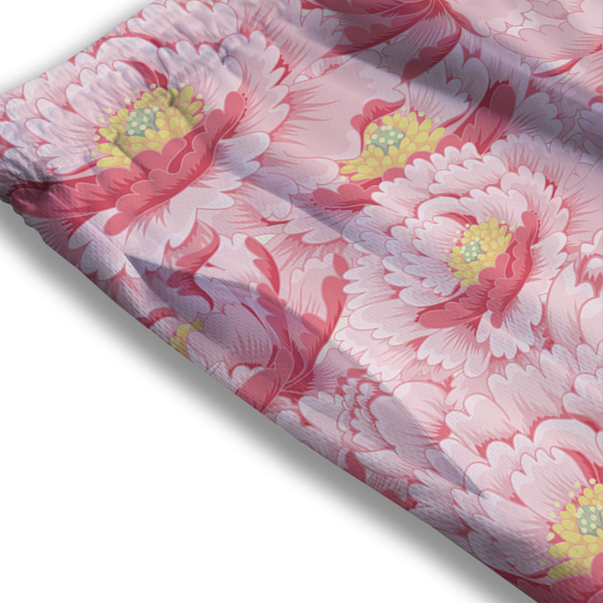 Peony Japanese Print Mesh Shorts