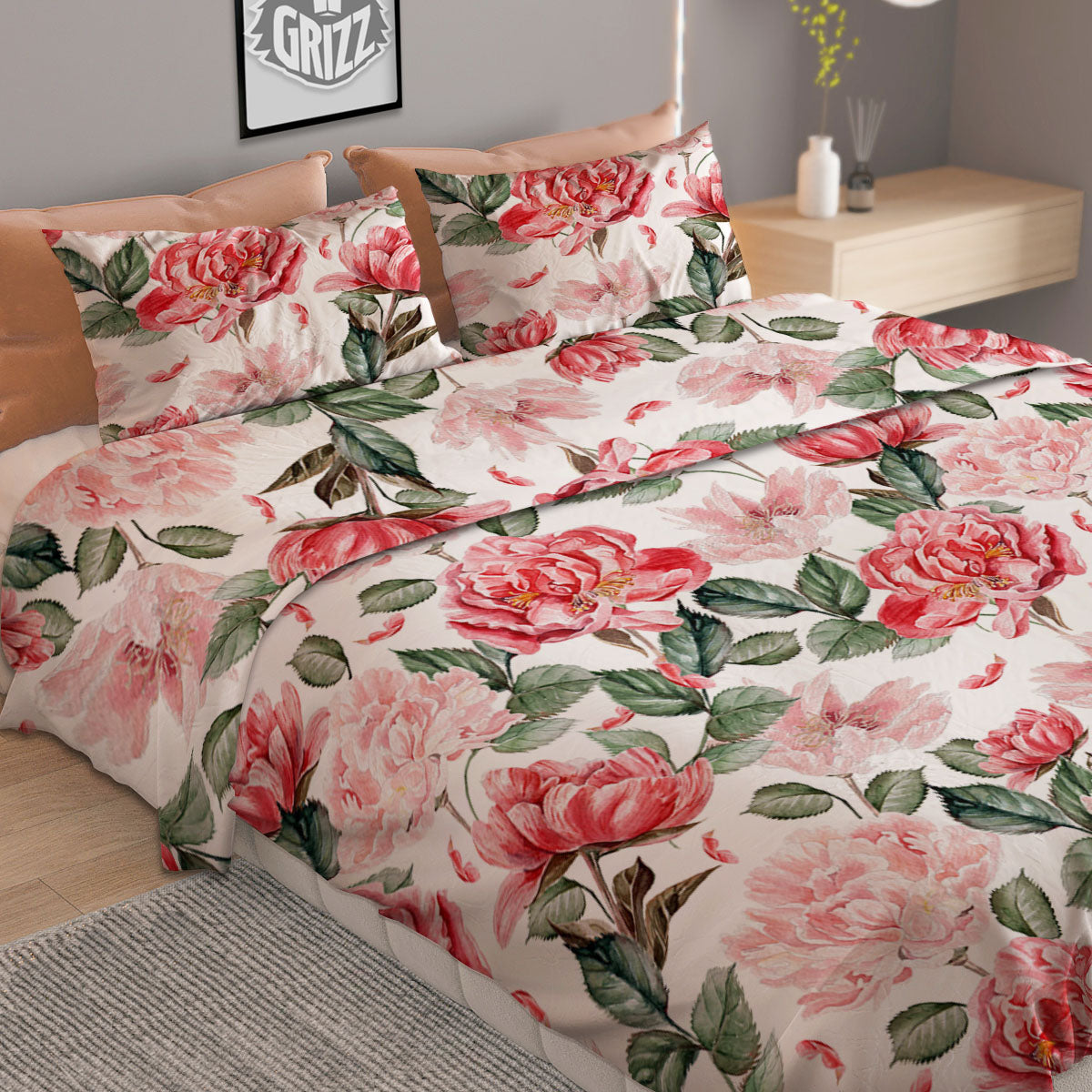 Parrot Watercolor Print Pattern Duvet Cover Bedding Set
