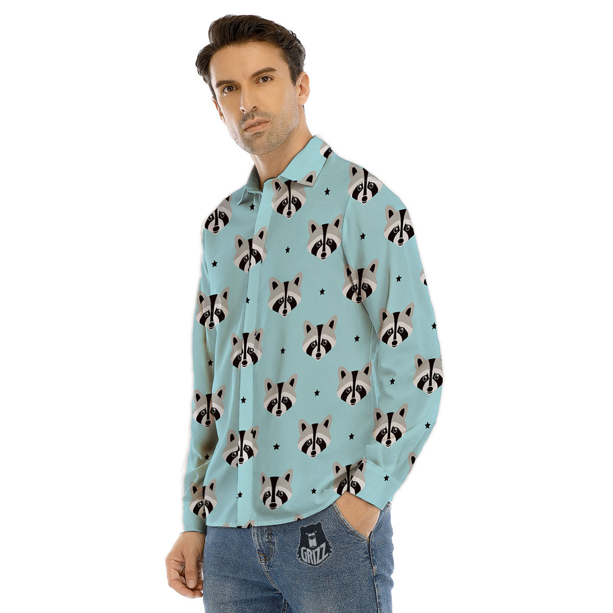 People And Rainbow Face Masks Print Pattern Men's Dress Shirts-grizzshop