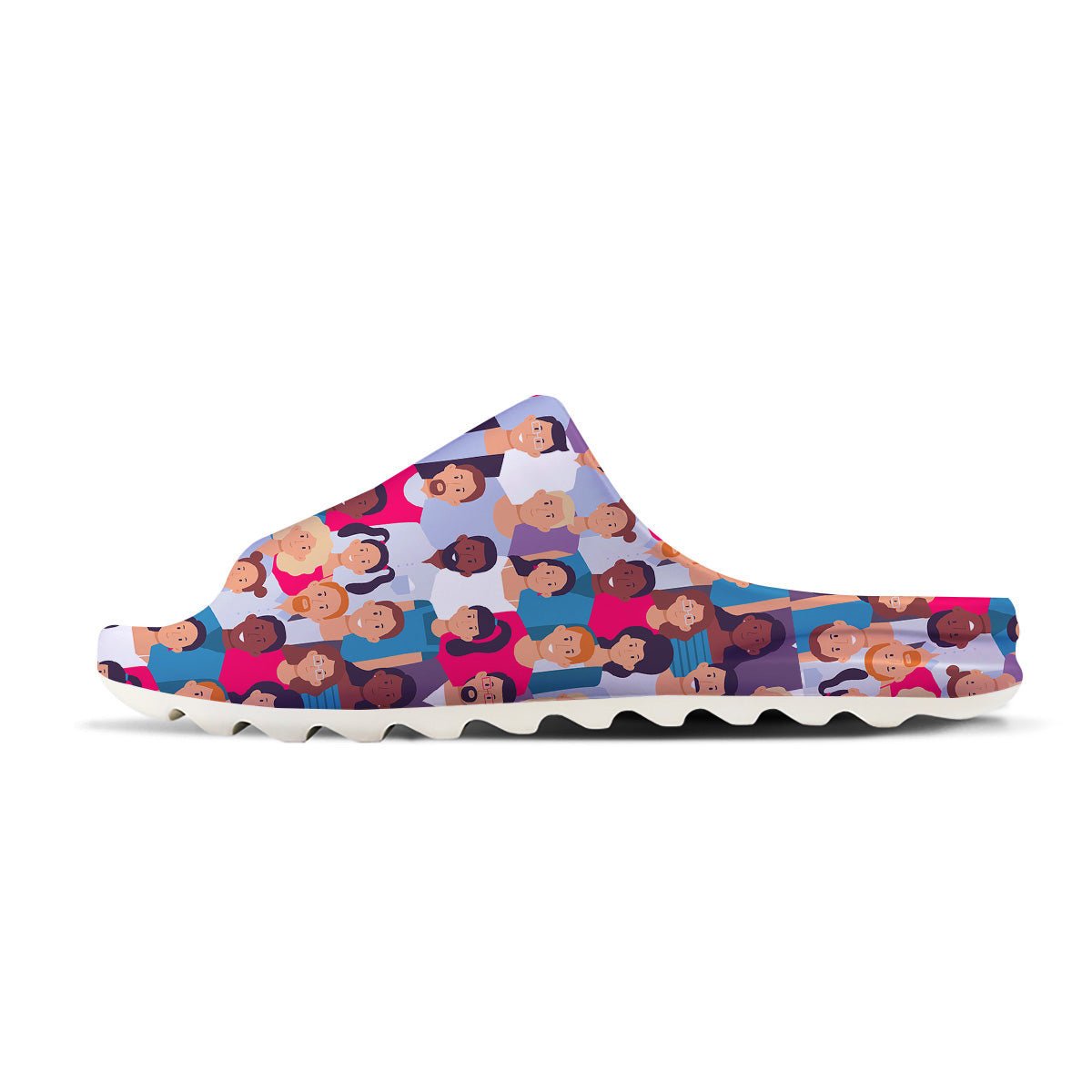 People Smile Colorful Print Pattern Sandals-grizzshop