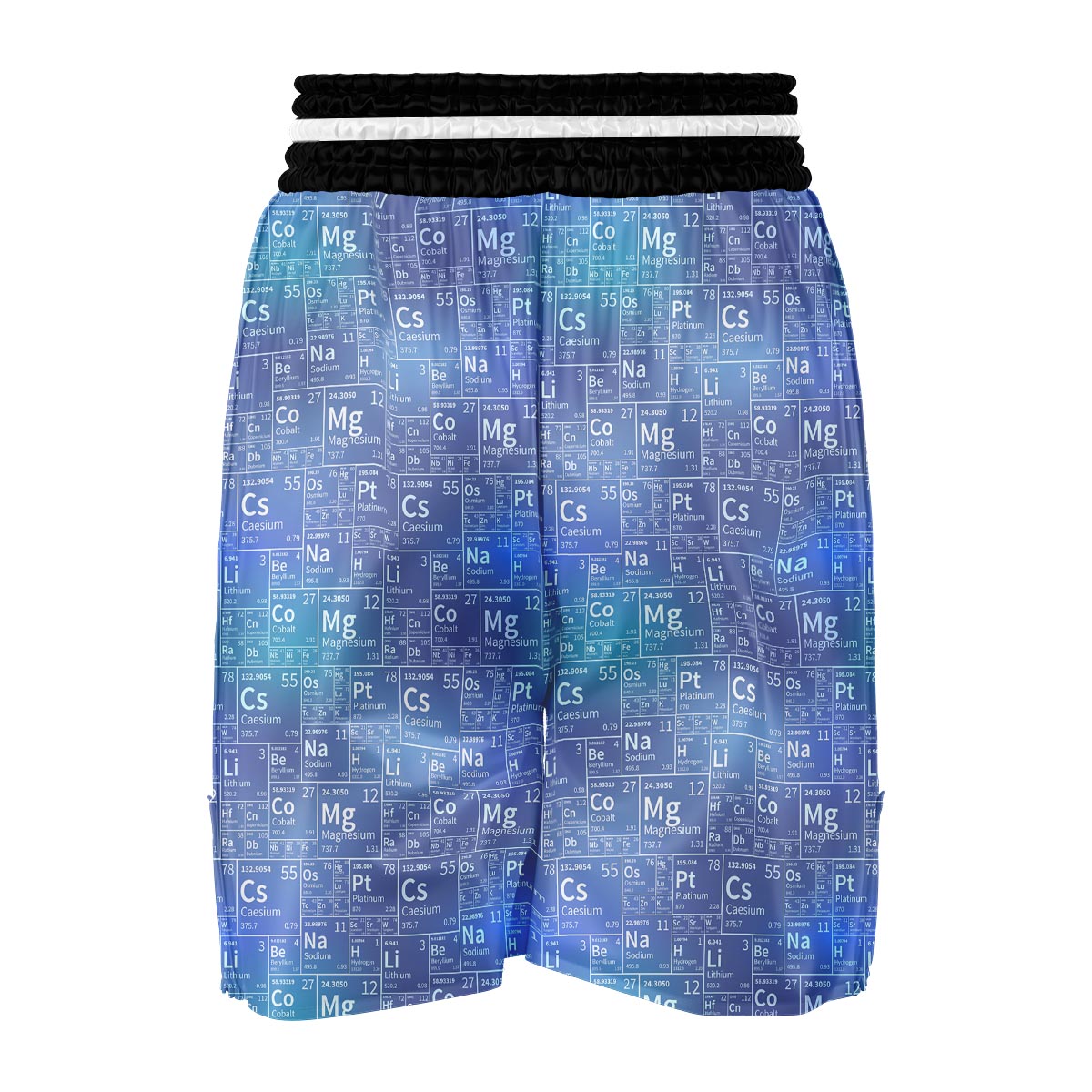 Periodic Table Science Pattern Print Boxing Shorts-grizzshop