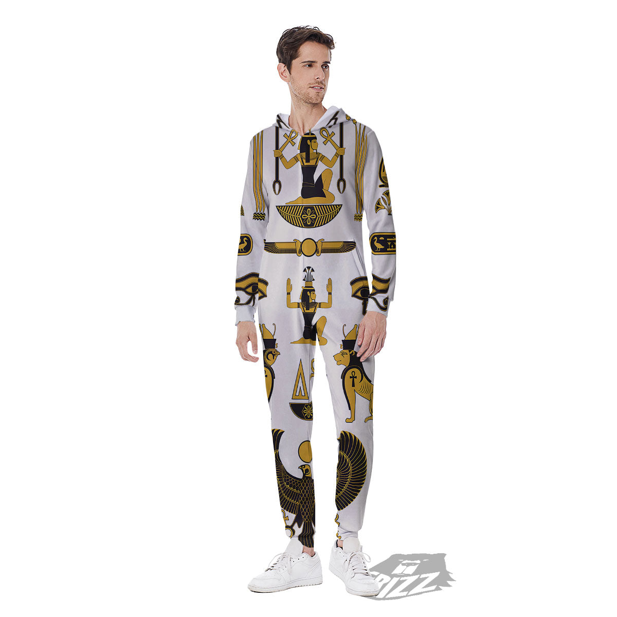 Pharaohs And Gods Egyptian Print Men's Jumpsuit-grizzshop