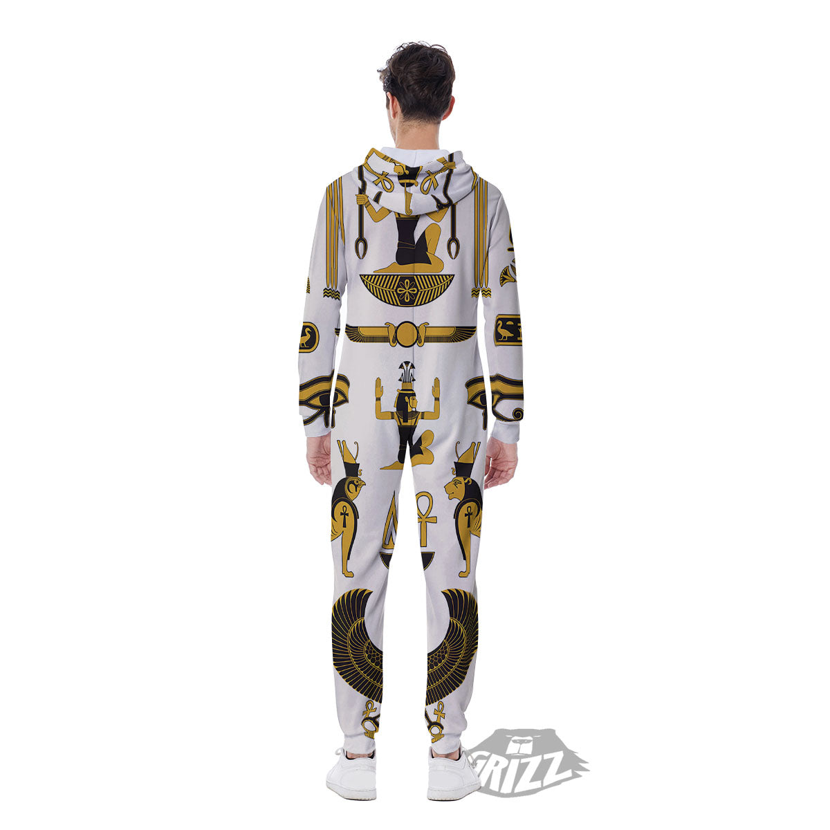 Pharaohs And Gods Egyptian Print Men's Jumpsuit-grizzshop