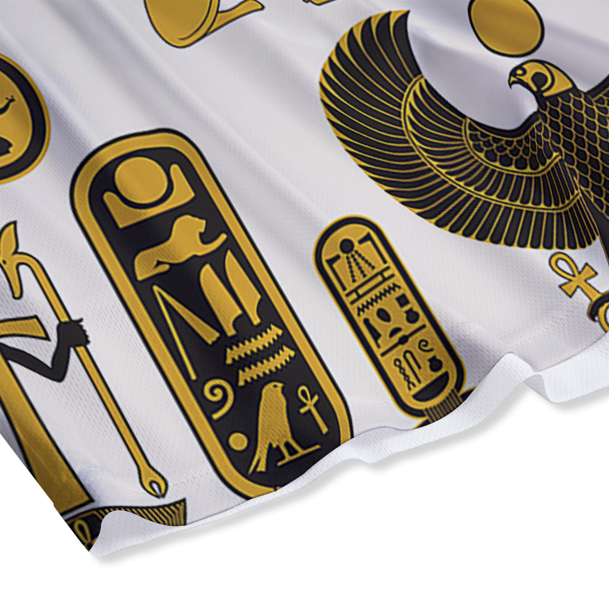 Pharaohs And Gods Egyptian Print Mesh Shorts