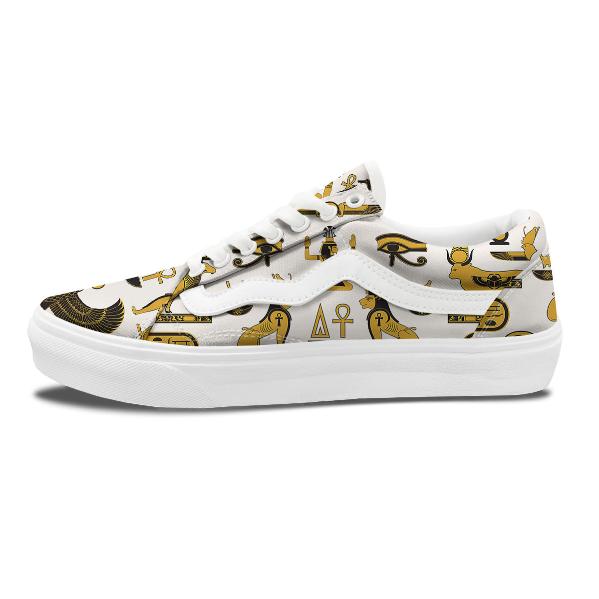 Pharaohs And Gods Egyptian Print Skate Shoes-grizzshop