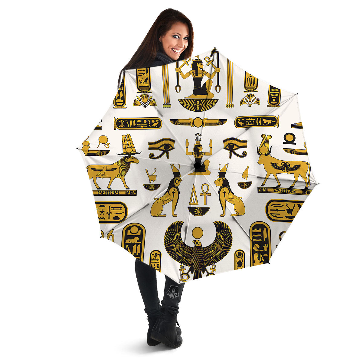 Pharaohs And Gods Egyptian Print Umbrella-grizzshop