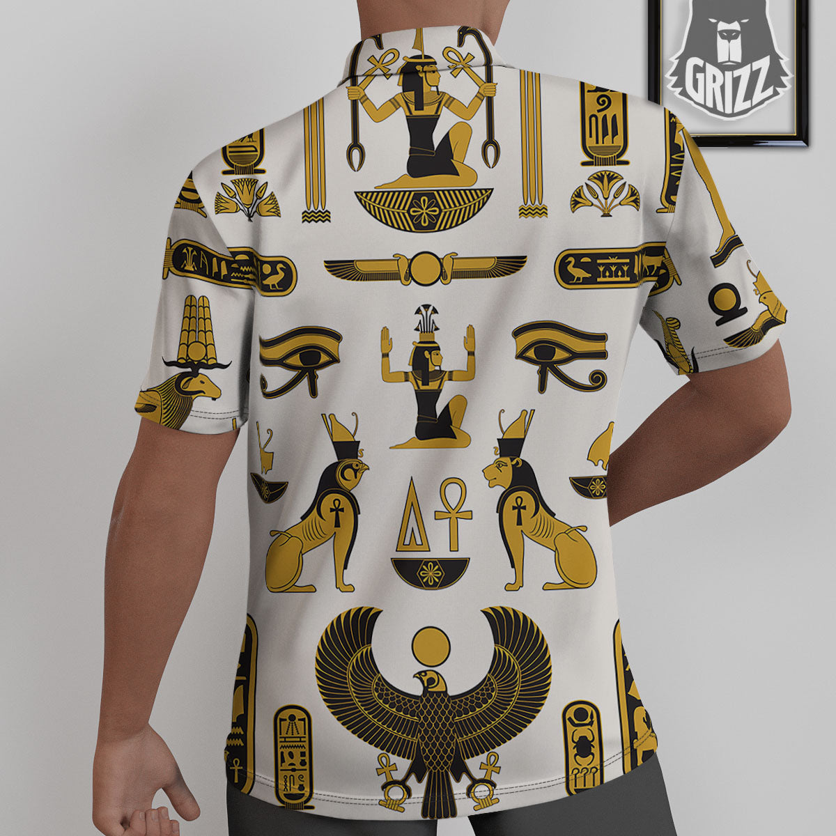 Pharaohs And Gods Egyptian Print Untucked Shirts-grizzshop