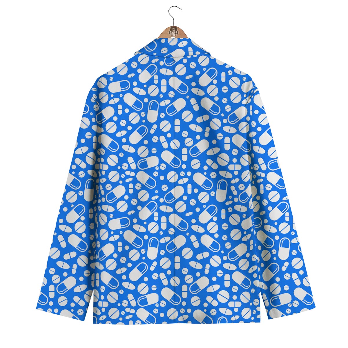 Pharmacy Pattern Print Men's Blazer-grizzshop