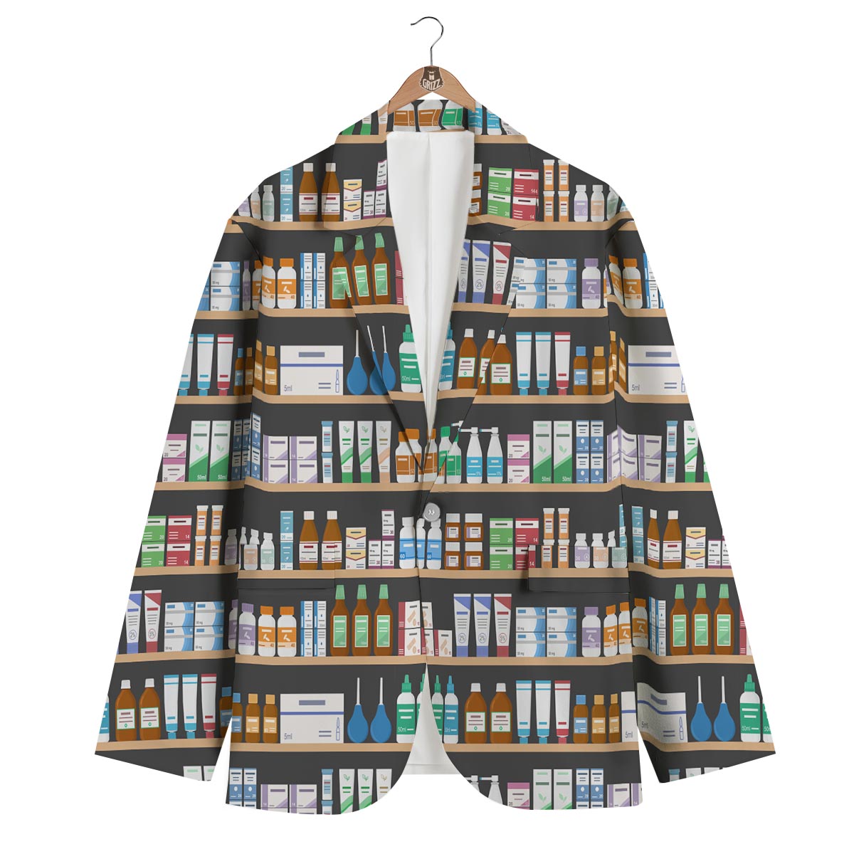 Pharmacy Print Pattern Men's Blazer-grizzshop