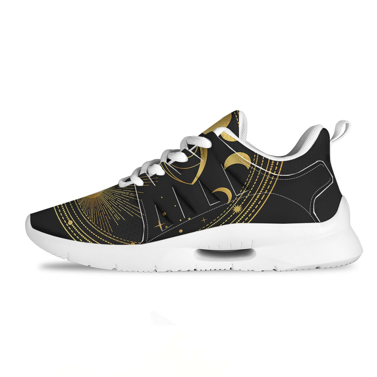 Phase Moon And Sun Print Tennis Shoes-grizzshop