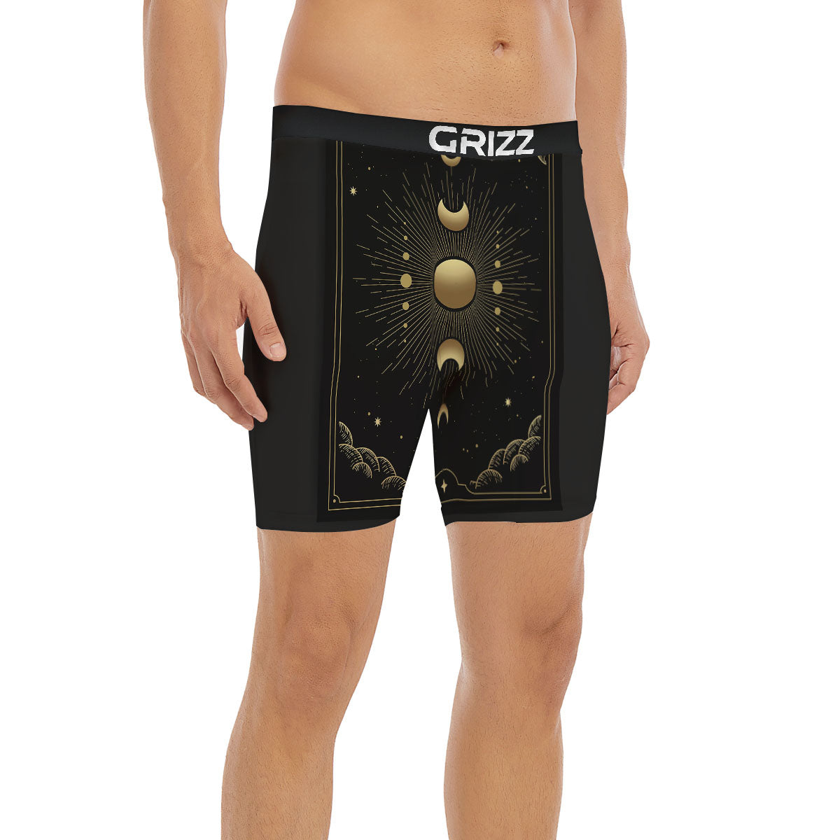 Phases And Eclipse Print Boxer Briefs-grizzshop